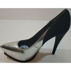 Circus by Sam Edelman~Woman Size 9~ Black/Silver Evening Platform Heel Shoes NEW